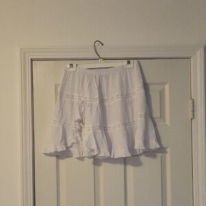 Miken White Swim Skirt Coverup